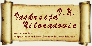 Vaskrsija Miloradović vizit kartica